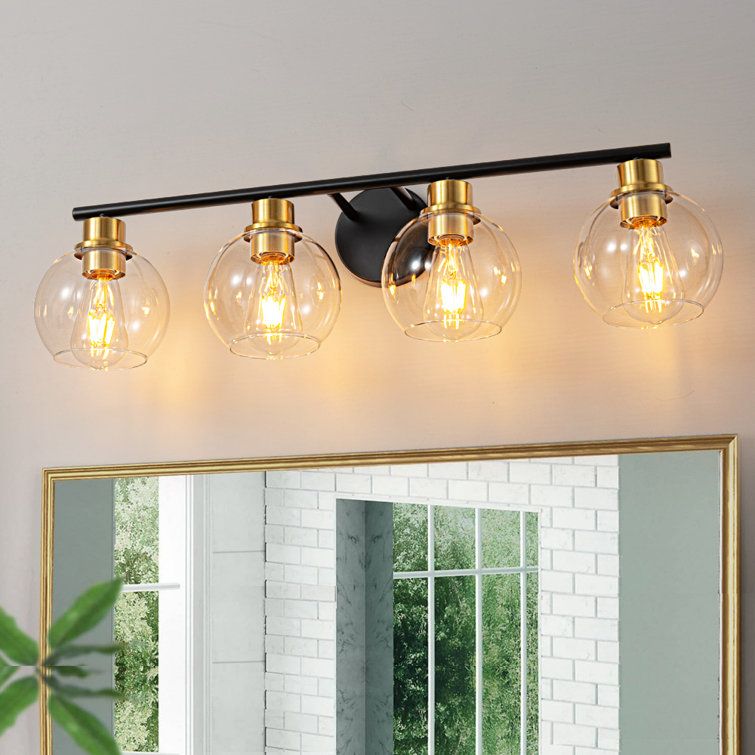 Black and gold bathroom best sale vanity light